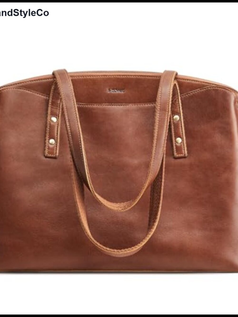 Full Grain Cattle Leather Tote Bag Large Capacity Shoulder Handbag